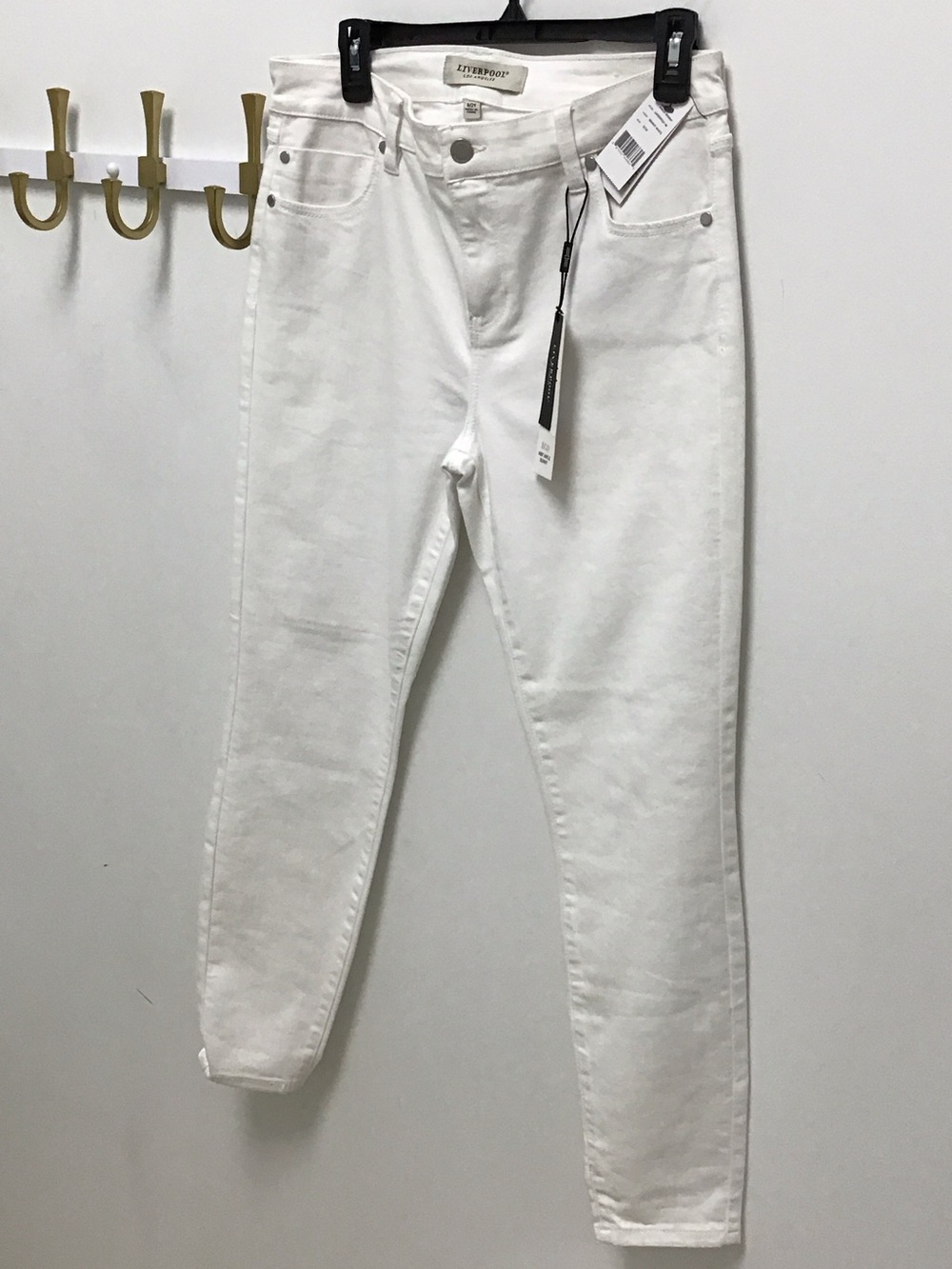 Liverpool White High-Rise Abby Skinny Jeans - Slim Fit Women's Denim